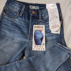 NWT rewash "real curve" skinny jeans x